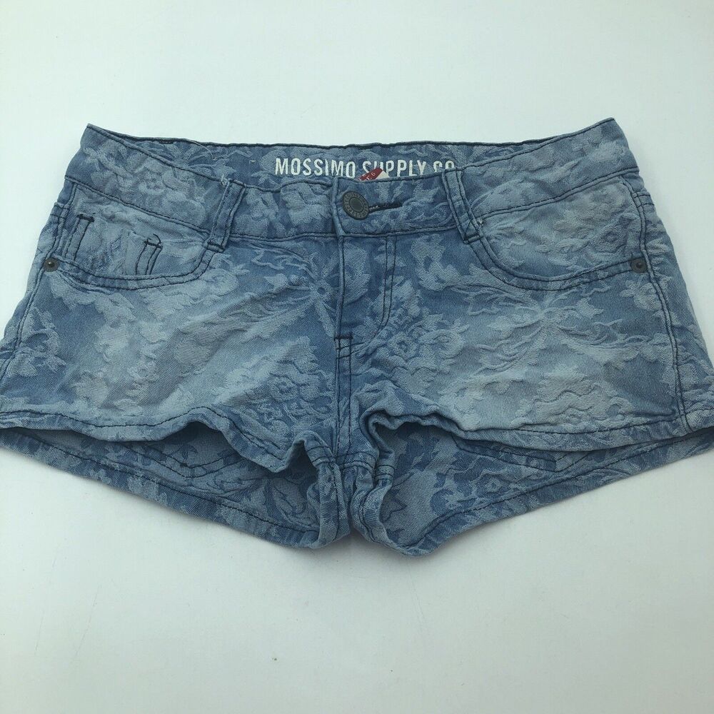Mossimo Womens Floral Print Denim Shorts-Size 5